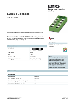 1516768 Datasheet PDF Phoenix Contact