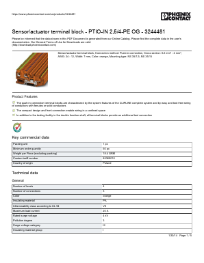 3244481 Datasheet PDF Phoenix Contact