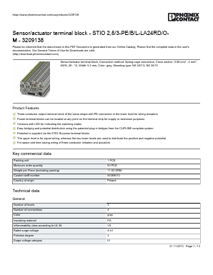 3209138 Datasheet PDF Phoenix Contact