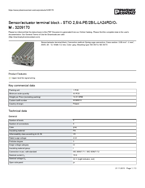 3209170 Datasheet PDF Phoenix Contact