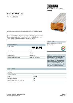 3209196 Datasheet PDF Phoenix Contact