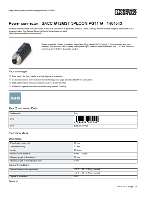 1404643 Datasheet PDF Phoenix Contact