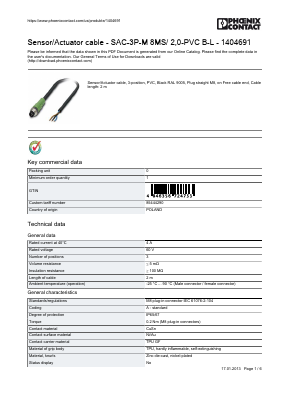 1404691 Datasheet PDF Phoenix Contact