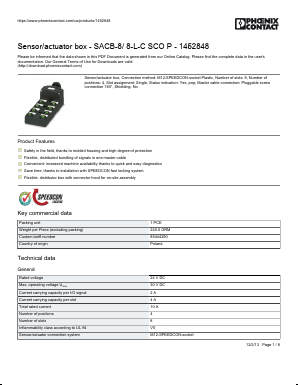 1452848 Datasheet PDF Phoenix Contact