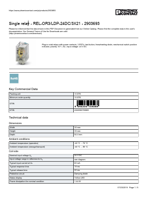 REL-OR-3LDP-24DC Datasheet PDF Phoenix Contact