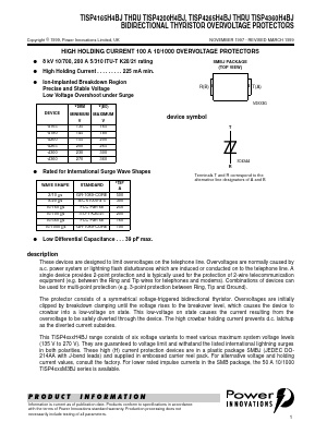 TISP4165H4BJR Datasheet PDF Power Innovations