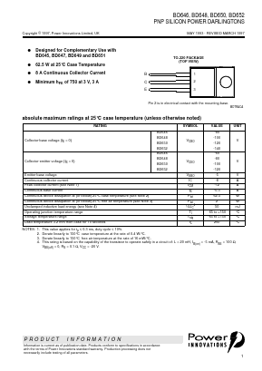 BD646 Datasheet PDF Power Innovations