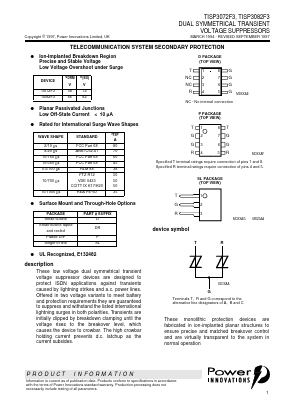 TISP3072F3 Datasheet PDF Power Innovations