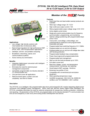 ZY7010L-T2 Datasheet PDF Power-One Inc.