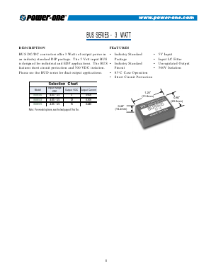 BUS505 Datasheet PDF Power-One Inc.