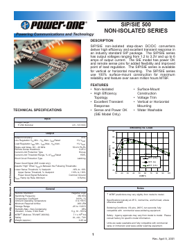 TL5105PIS Datasheet PDF Power-One Inc.