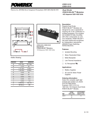 CDD11610 Datasheet PDF Powerex