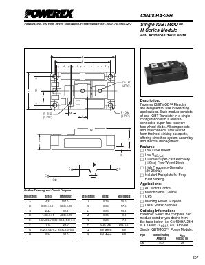 CM400HA-28H Datasheet PDF Powerex