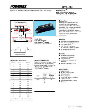 CD430840A Datasheet PDF Powerex