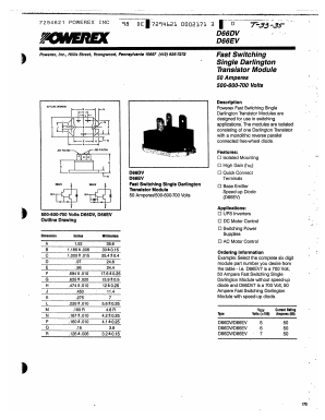 D66EV750 Datasheet PDF Powerex