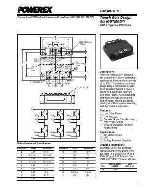 CM200TU-5F Datasheet PDF Powerex