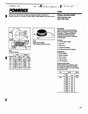 C784CT Datasheet PDF Powerex