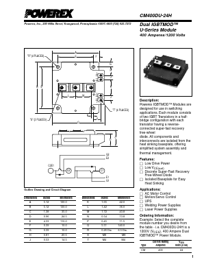 CM400DU-24H Datasheet PDF Powerex