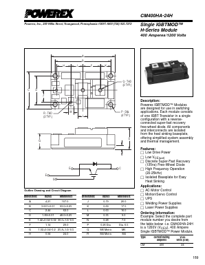 CM400HA-24 Datasheet PDF Powerex