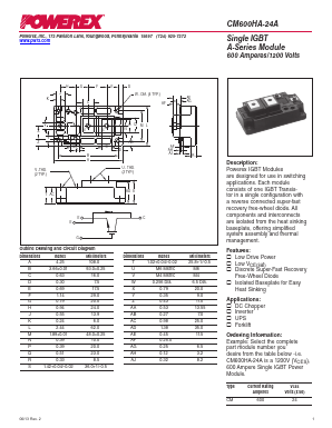 CM600HA-24A Datasheet PDF Powerex