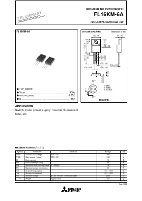 FL16KM-6A Datasheet PDF Powerex