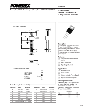 CR8AM-12 Datasheet PDF Powerex