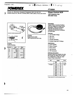FT1000A-20 Datasheet PDF Powerex