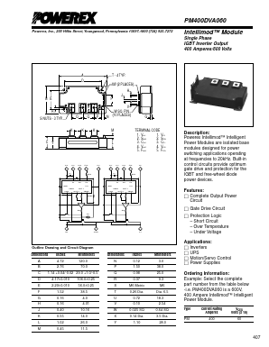 PM400DVA060 Datasheet PDF Powerex