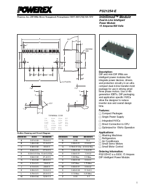 PS21254-E Datasheet PDF Powerex