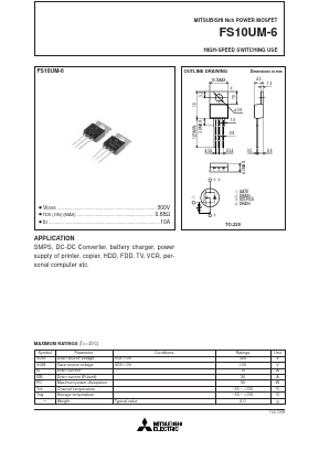 FS10UM-6 Datasheet PDF Powerex