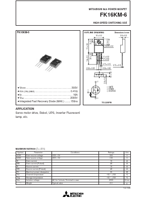 FK16KM-6 Datasheet PDF Powerex