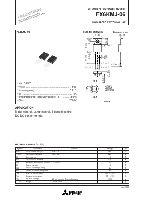 FX6KMJ-06 Datasheet PDF Powerex