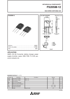 FS20SM-12 Datasheet PDF Powerex