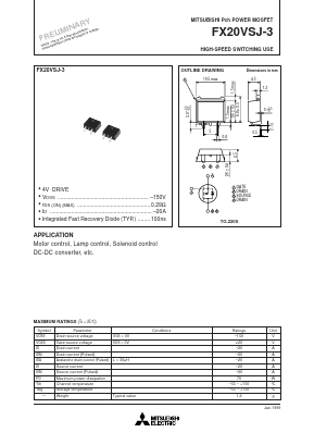 FX20VSJ-3 Datasheet PDF Powerex