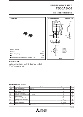 FS30AS-06 Datasheet PDF Powerex