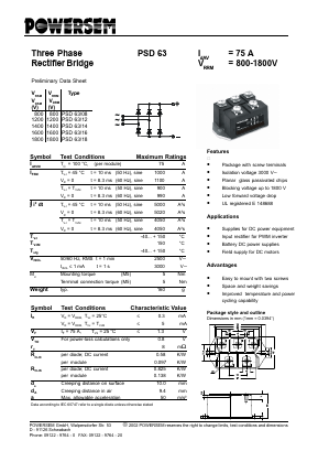 PSD63 Datasheet PDF Powersem GmbH