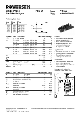 PSB51/12 Datasheet PDF Powersem GmbH