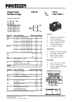 PSB83/14 Datasheet PDF Powersem GmbH