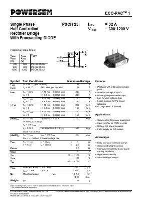 PSCH25 Datasheet PDF Powersem GmbH