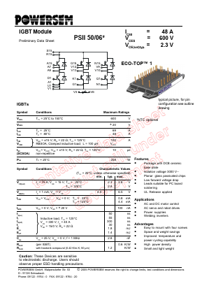 PSII50/06 Datasheet PDF Powersem GmbH