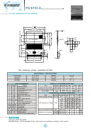 PG9732-A Datasheet PDF Powertip Technology