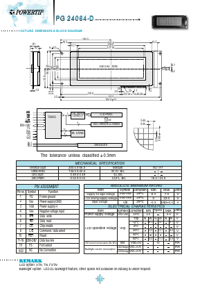PG24064-D Datasheet PDF Powertip Technology