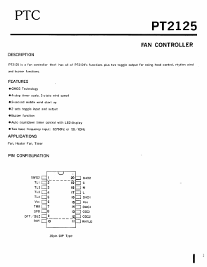 PT2125-F8N-RNN2-C Datasheet PDF Princeton Technology