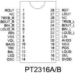 PT2316B-S Datasheet PDF Princeton Technology