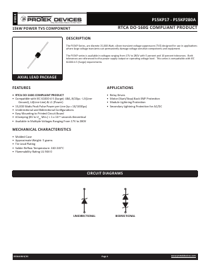 P15KP48 Datasheet PDF ProTek Devices.