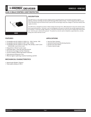 420E236 Datasheet PDF ProTek Devices.