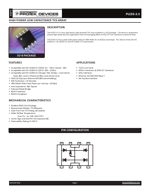 PLC03-3.3 Datasheet PDF ProTek Devices.