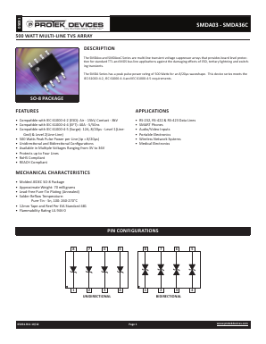 SMDA03-LF-T7 Datasheet PDF ProTek Devices.