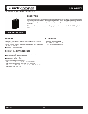 PHP120 Datasheet PDF ProTek Devices.