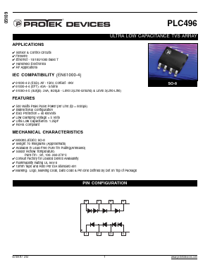 PLC496-LF-T7 Datasheet PDF ProTek Devices.